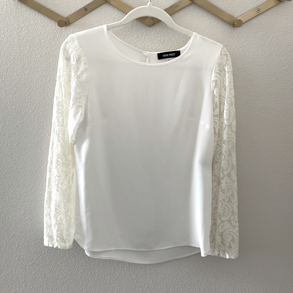 Nine West Lace and White Blouse | XS fits S/M